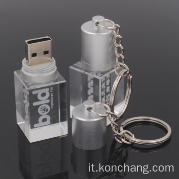 Chiavetta USB in vetro di bottiglia personalizzata